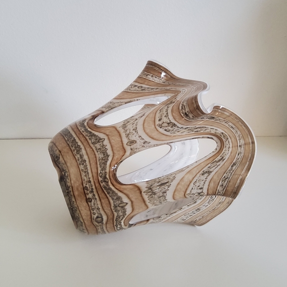 Vintage Jozefina Makora Krosno Swirl Art Glass Vase - Picture 4 of 6